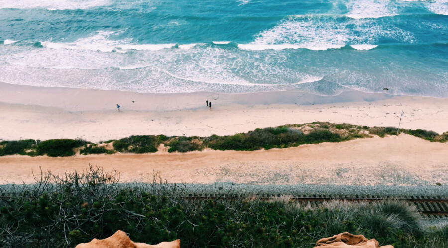 A view of the ocean.